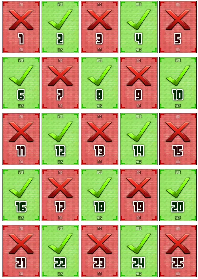 The (near) final version of the Vote cards. The (near) final version of the Vote cards.