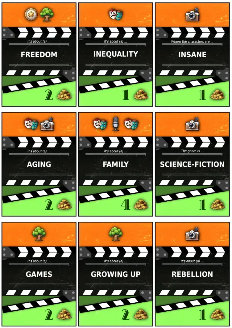 The (near) final version of the Movie cards. The (near) final version of the Movie cards.