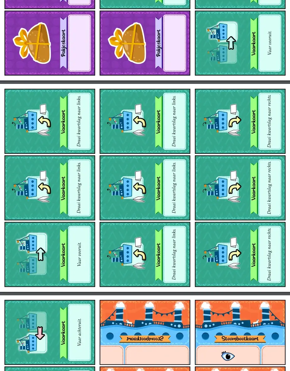 Een screenshot van de uiteindelijke PDF met materiaal. Ik heb hem schuin gezet in een poging zoveel mogelijk verschillende kaartsoorten in één plaatje te vatten. Een screenshot van de uiteindelijke PDF met materiaal. Ik heb hem schuin gezet in een poging zoveel mogelijk verschillende kaartsoorten in één plaatje te vatten.