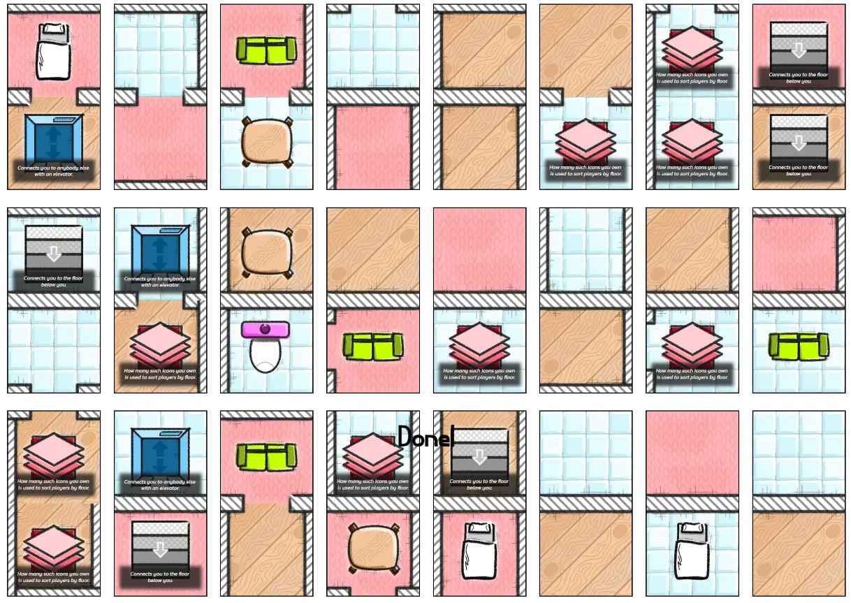 This is slightly less than half the total room tiles in the base game, as I’ve planned it now.