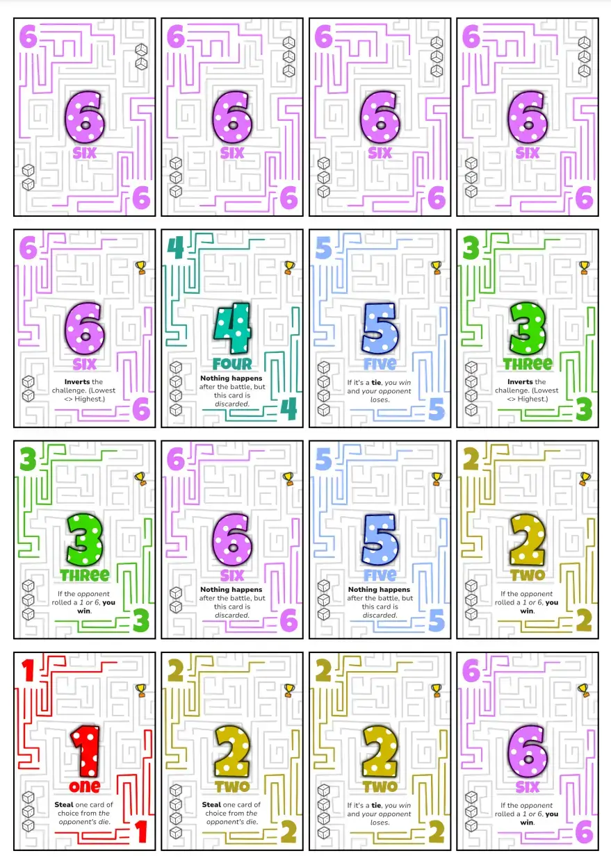 I chose to take a screenshot of the actions with powers to give you a full overview of all the cards in one image. Those actions are not in the base game; that&rsquo;s just numbers.