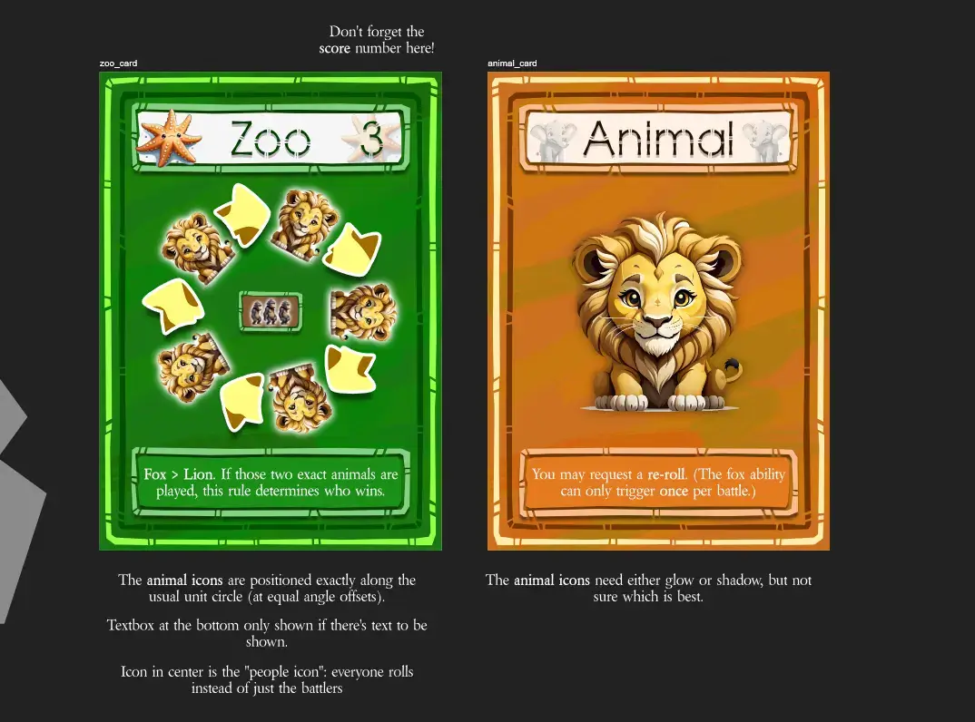 Had some issues with the orange text box on Animals. There&rsquo;s white in this sketch, but black text turned out more readable in the end.