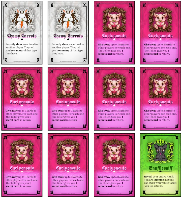 I tried to get three different factions into frame, to give a varied overview of the cards.