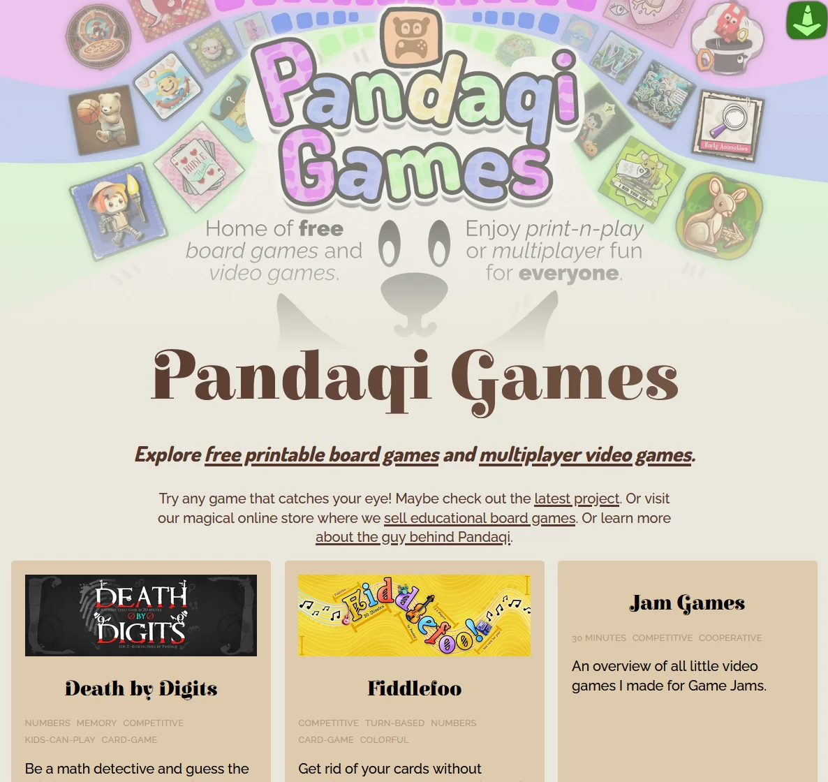 New front page.