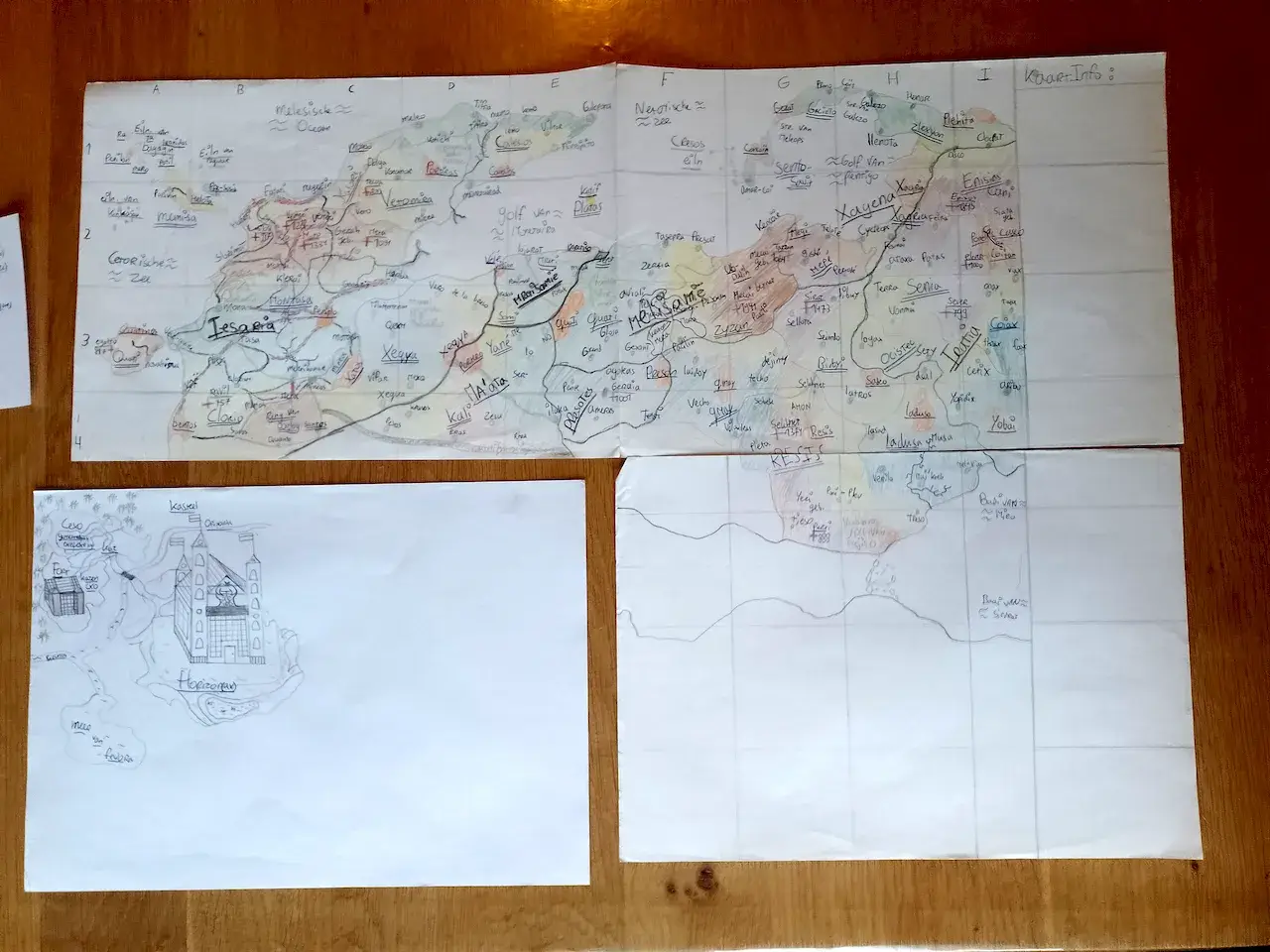 These are just two parts of fantasy maps I could find. I don’t think you were supposed to play a game with these.