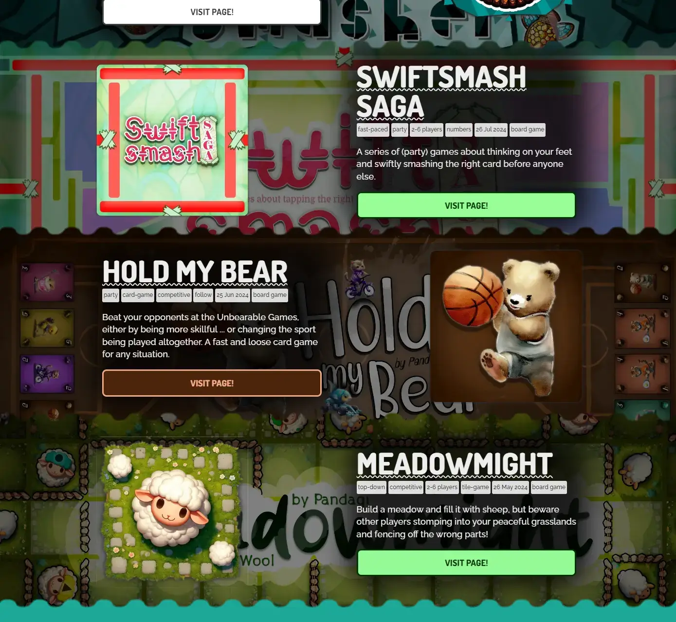 A screenshot of the new banners. Smaller text, tags to help out, standardized colors, only the button changes color based on overall game setting.