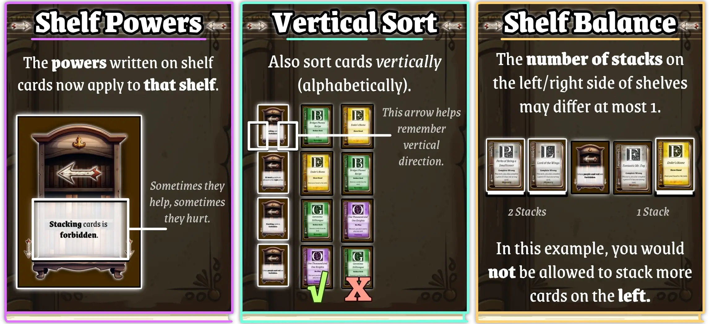 Example of the three newly added rules and how they work.