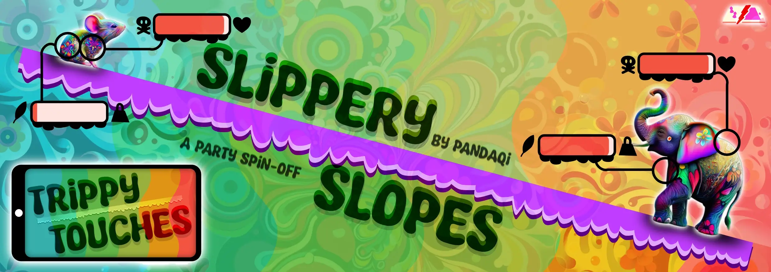 Slippery slopes trippy touches header