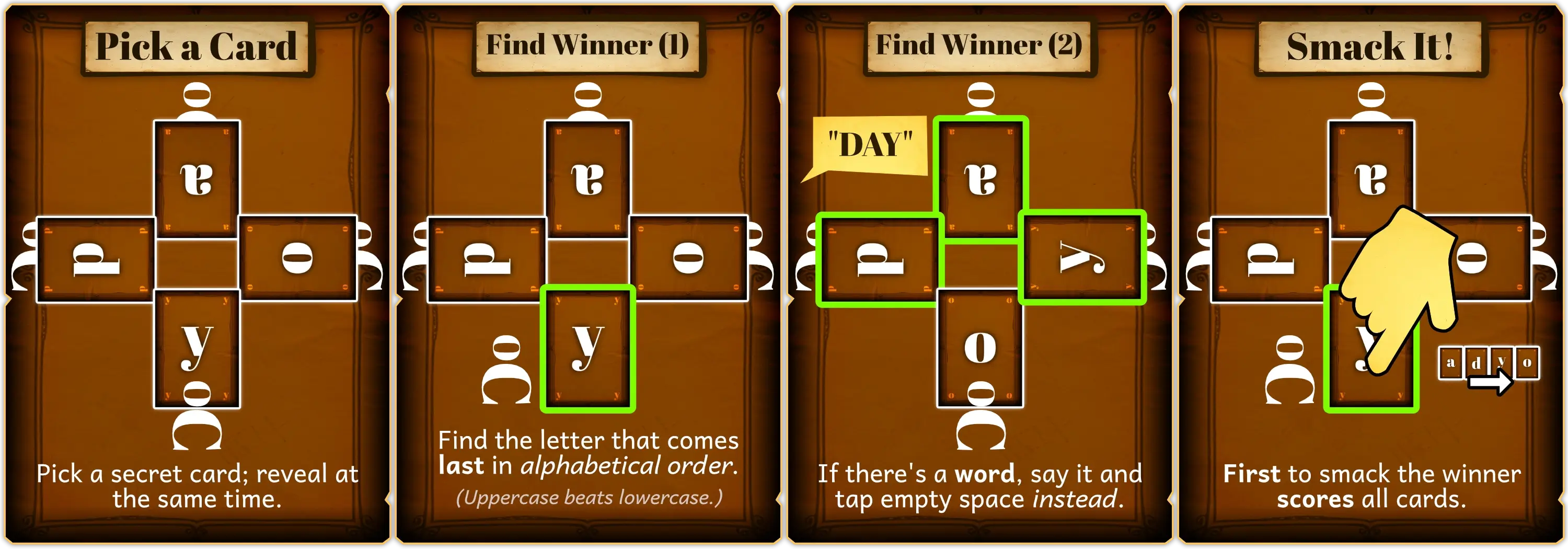 Example of a single round and resolving who wins.