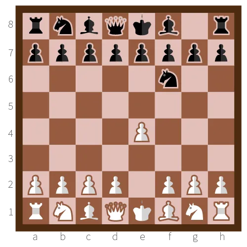Example of opening Alekhine Defence.