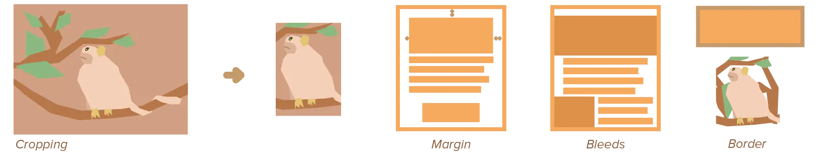 Different types of framing in design.