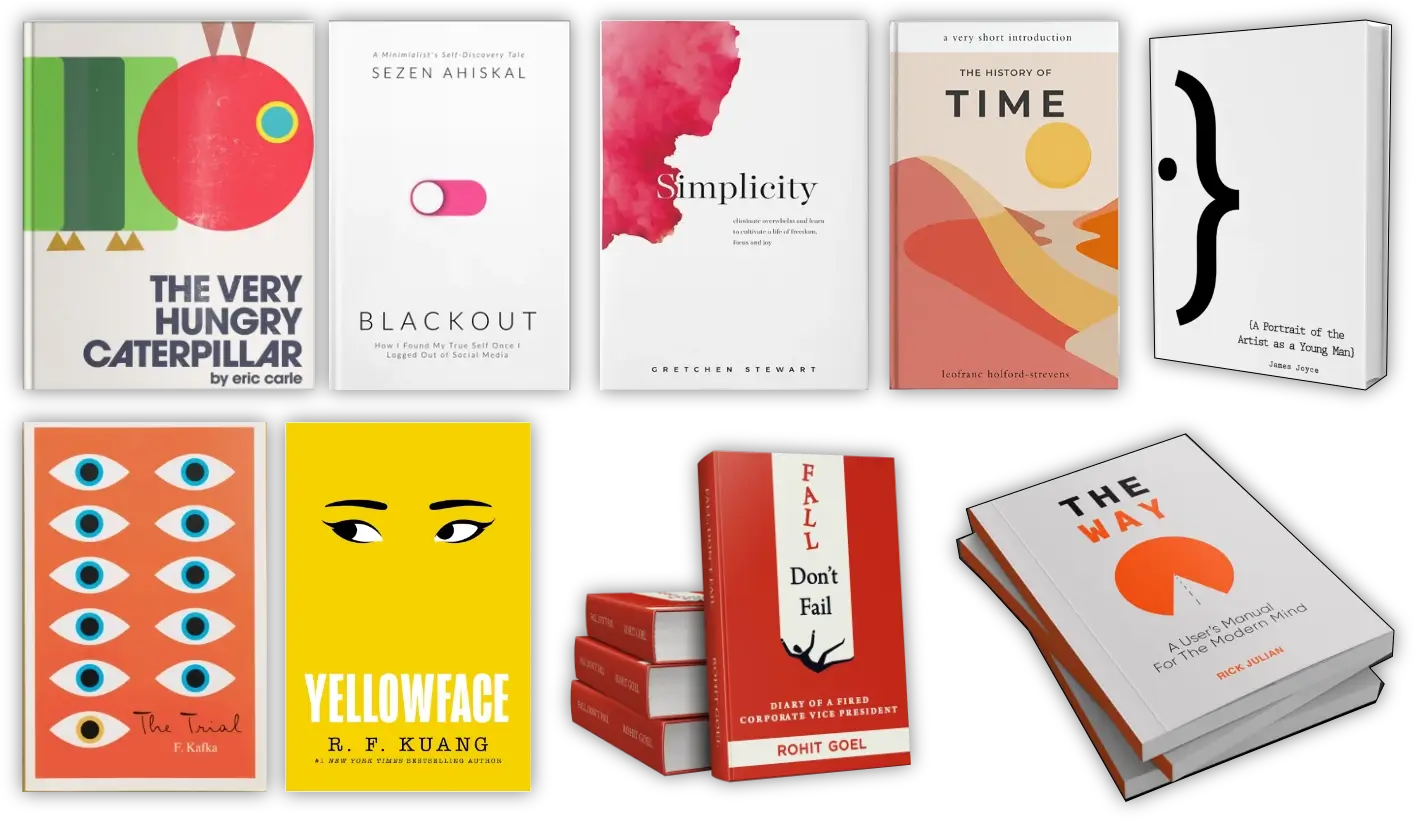 Book covers minimalist