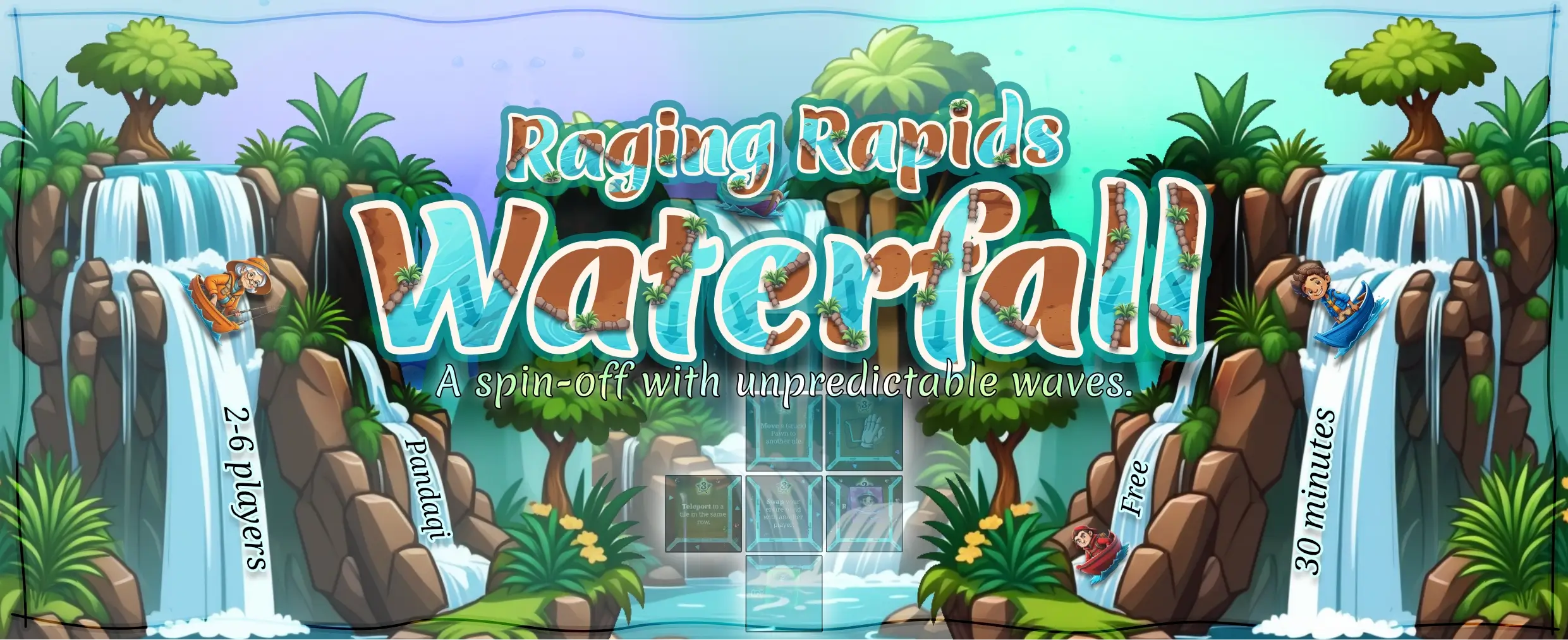 Waterfall raging rapids header
